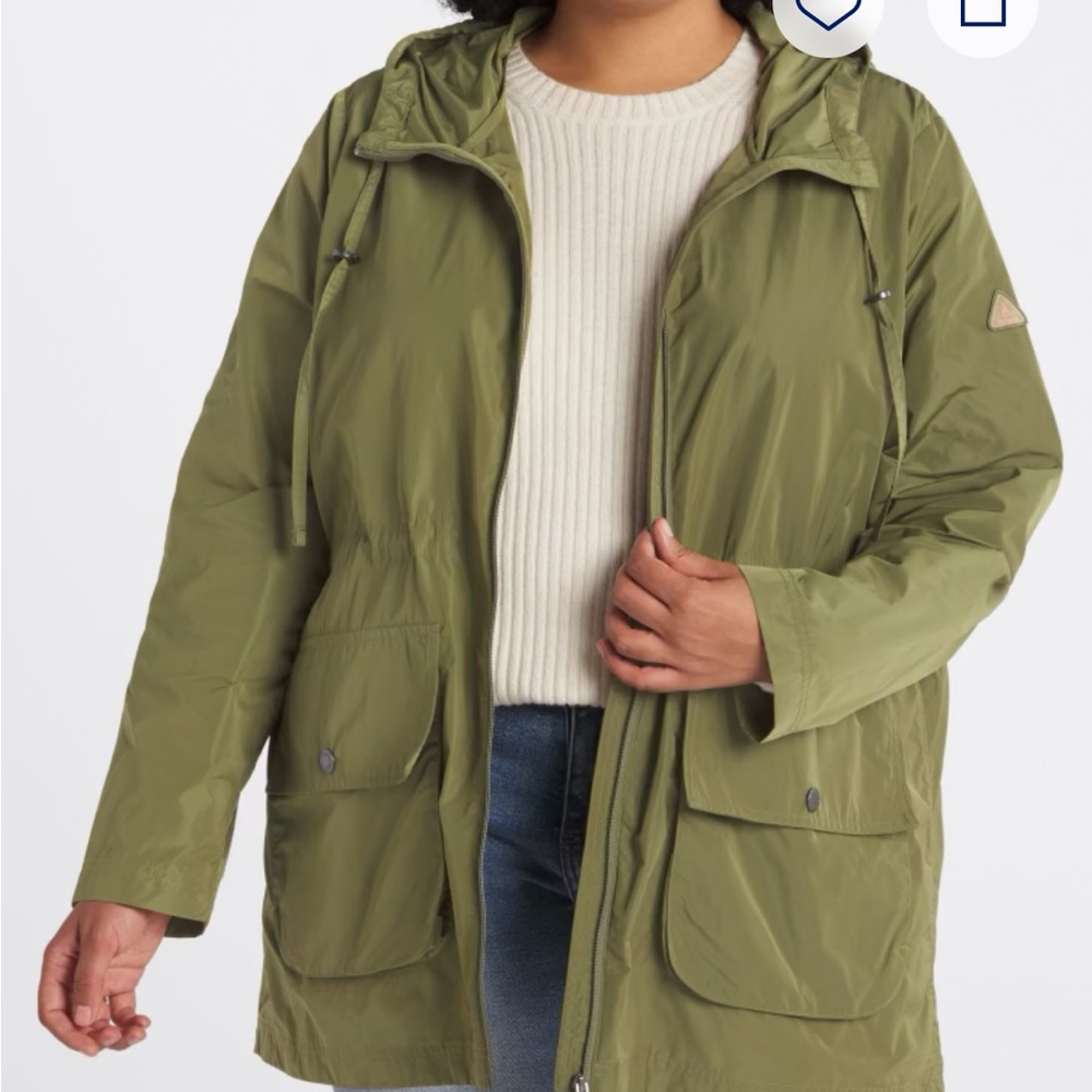Barbour Maara Waterproof Hooded Jacket in olive
